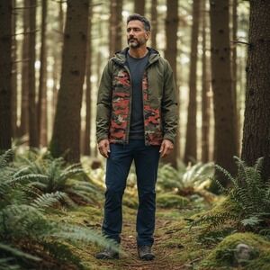 Oakley Biozone FN Dry 10K Jacket Green Orange Camo Hooded M hunting hiking Skii